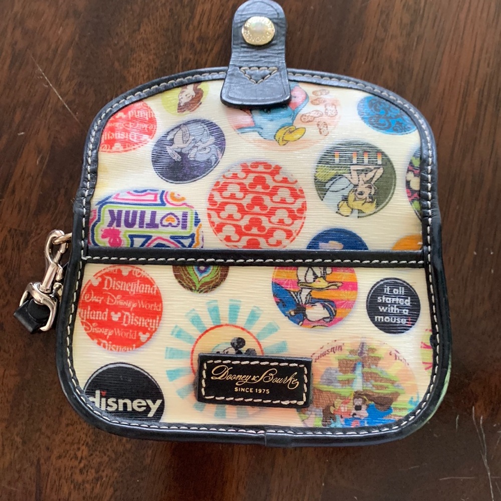 Dooney & Bourke Disney Parks flap snap wristlet I love Tink